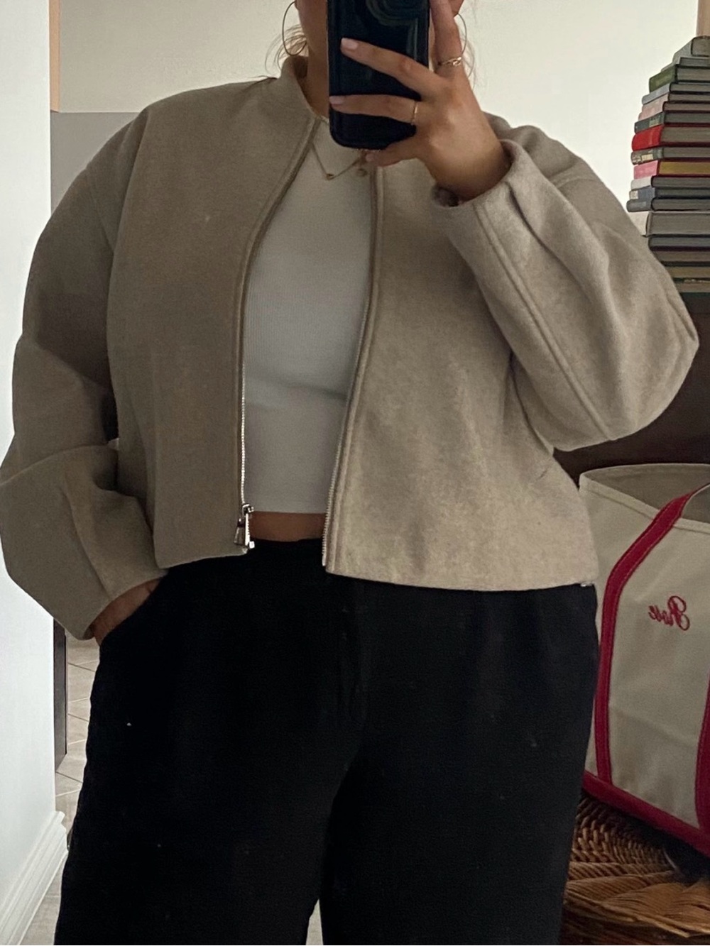Zara Cropped Bomber Women's Jacket